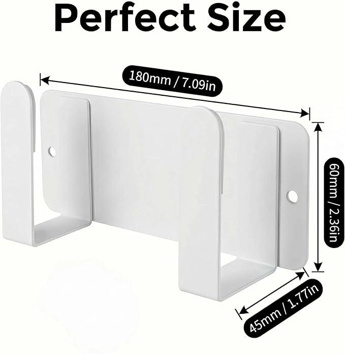 Pot Lid Rack, Wall Mounted 304 Stainless Steel Multi-Functional Storage Holder, Fits Cutting Boards, Pot Lids, Bathroom Scales, Self-Adhesive & Screw Mounting, Kitchen & Bathroom Organizer (White)