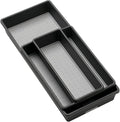 madesmart 3 Bin Drawer Organizer Set, Multi Purpose Storage for Utensils, Office & Bathroom, Organizer for Cutlery, Peeling Tools, Spatulas, Soft Grip Lining & Non Slip Feet, Granite