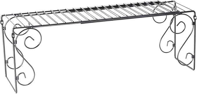 Expandable Over-the-Sink Metal Shelf - Adjustable 1-Shelf Storage for Kitchen, Bathroom & Pantry - 24.5" to 40.75" Adjustable Width, 8.5" Height