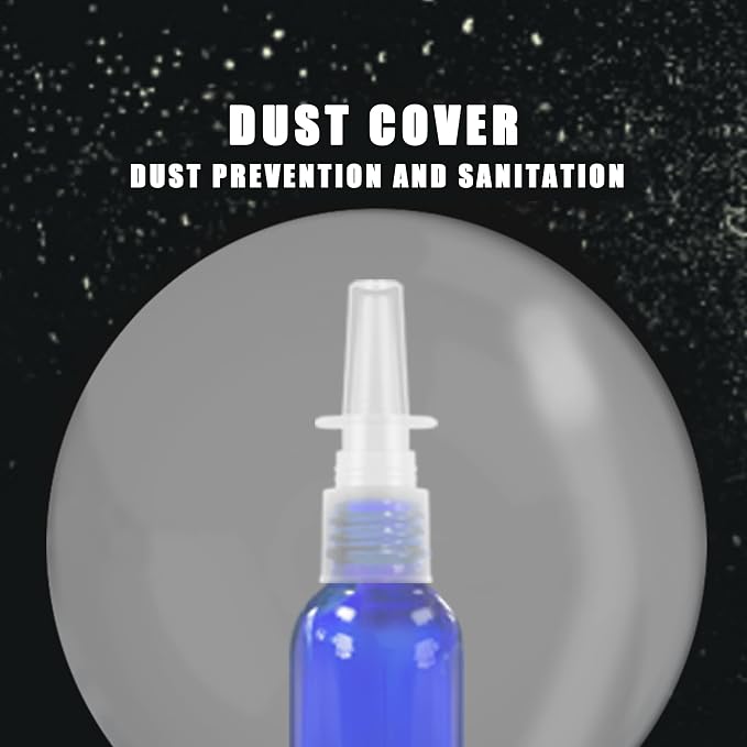 GIVAMEIHF Nasal Spray Bottle Spray Glass Bottles 4Pcs 1oz (30ml) with Press Spray Head Refillable Portable Fine Mist, funnel, dropper,label, empty nose spray glass bottle blue nasal spray bottle