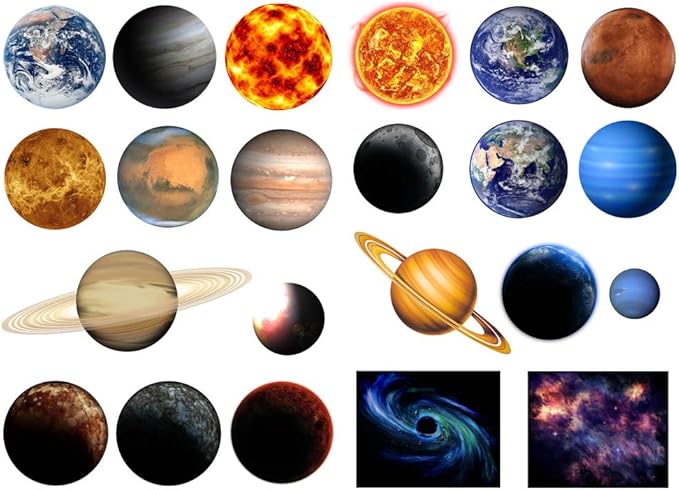 Seasonstorm Galaxy Universe Planet Decoration Album Agenda Planner Stickers Scrapbooking Diary Sticky Paper Flakes (PK542)