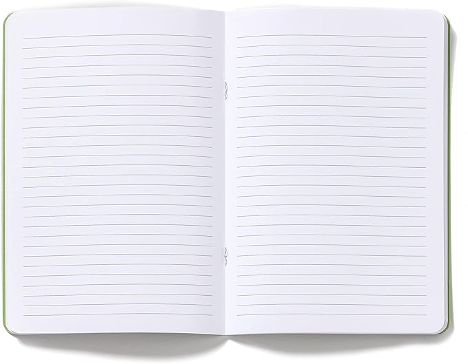 High Note Textured Greenery Composition Notebook Journal, 3 Pack, 5.75" x 8.25", 64 Wide Ruled Pages, Small Notebooks for School, Journaling, Writing, Planner, by Carrie Shryock