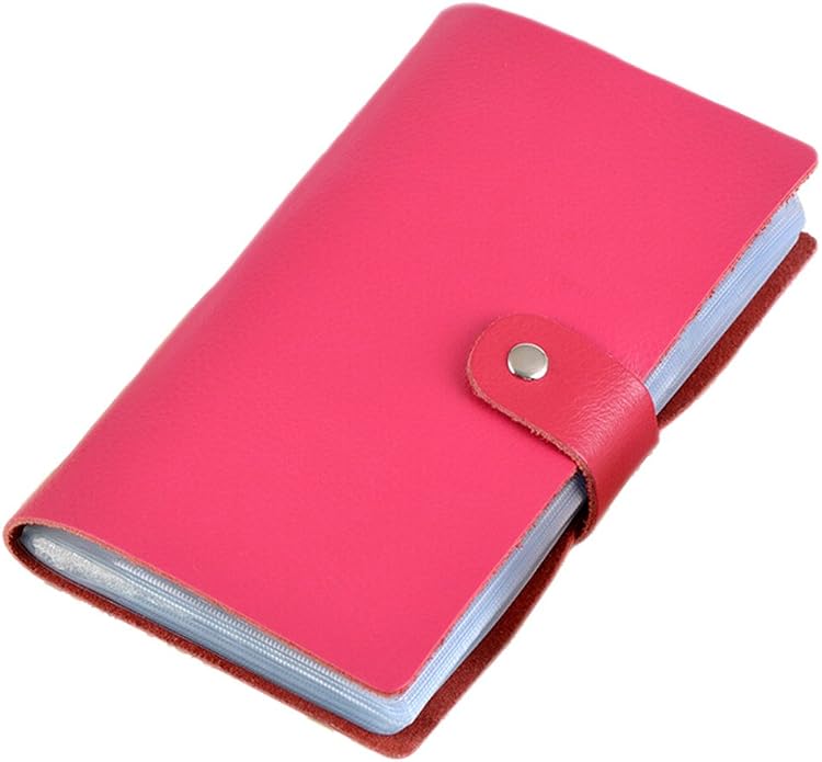 boshiho Leather Credit Card Holder Business Card Case Book Style 90 Count Name ID Card Holder Book