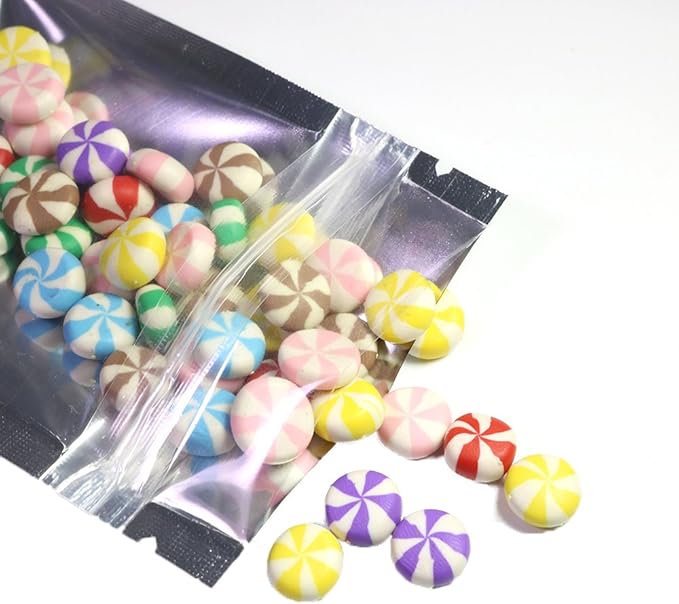 100PCS Customized Mylar Zipper Bags,Clear Front Resealable Packaging Pouches For Food Storage,Single Color Printing for Logo/Text/QR Code (Blue, 6.5 * 9CM/2.6"*3.5"-100PCS-One Color Print)