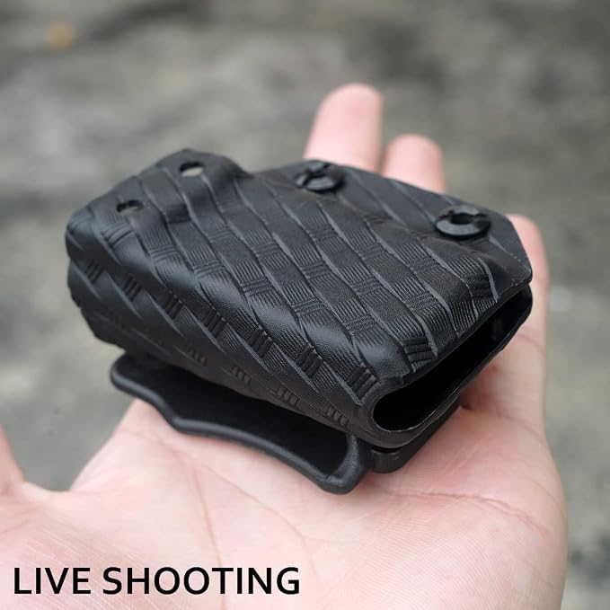 POLE.CRAFT IWB/OWB Magazine Holster Kydex - Mag Carrier Fits: 9mm .40 Double Stack / 9mm .40 Single Stack - P365 1911 Glock 19 19X 17 26 27 28 43 22 23 25 26 27 31 32 33 34 35 37 38 Glock43X .. Mag