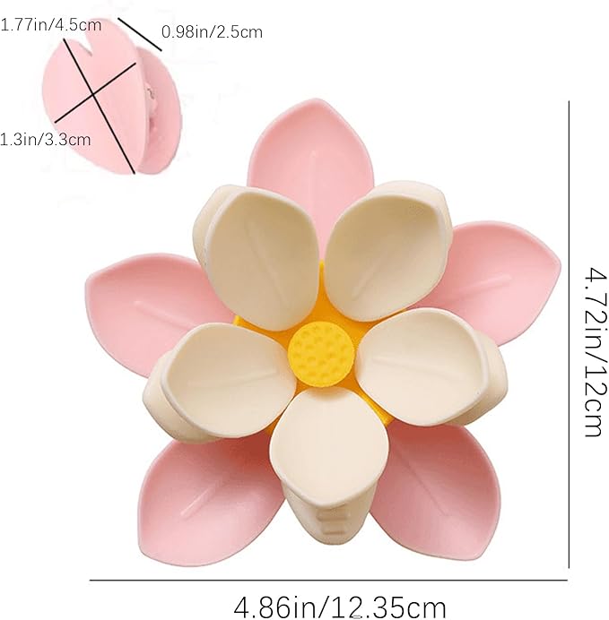 Magnetic Bag Clips Cute 3D Sakura - 20 Pack Food Closing Clips for Snack, Cereal & Pet Food Bags, Kitchen Organizer with Magnetic Base for Fridge Storage（Double Layer）