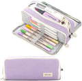 iSuperb Large Pencil Case 3 Compartments Pencil Pouch Big Capacity Pencil Bag for Kids Teen Girls Boys Student School Supplies Oxford Organizer Pen Bag Cosmetic Makeup Pouch