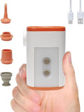 Portable Air Pump with 3600mAh Battery USB Rechargeable Mini Air Pump Inflate Deflate for Pool Floats Vacuum Storage Bags Air Mattress Swimming Ring Sleeping Pads – Orange White | USB Rechargeable, Lightweight, Electric, Mini, for Pool, Floats, Vacuum ...