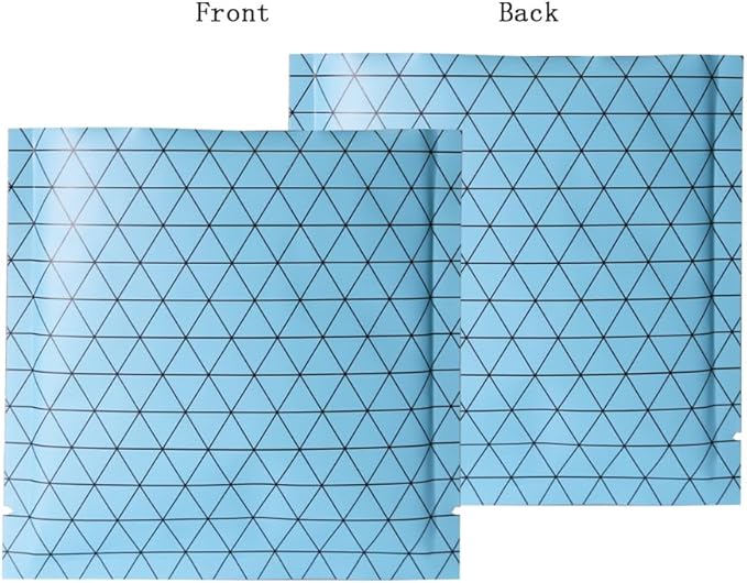 100 PCS 4 Mil Thick Open Top Heat Seal Bags, PET+AL+PE Mylar Bags with Easy Tear Notch, Resealable Heat Sealable Pouch for Food Storage, Packaging, Not Vacuum Bags (Blue, 10 * 10CM/3.9"*3.9")