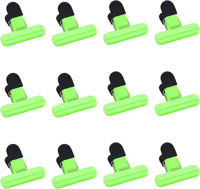 12Pack Large Chip,ULIFESTAR Food Clips,Upgrade Wide Open Bag Clips for Food Storage with Air Tight Seal Grip,Assorted Color
