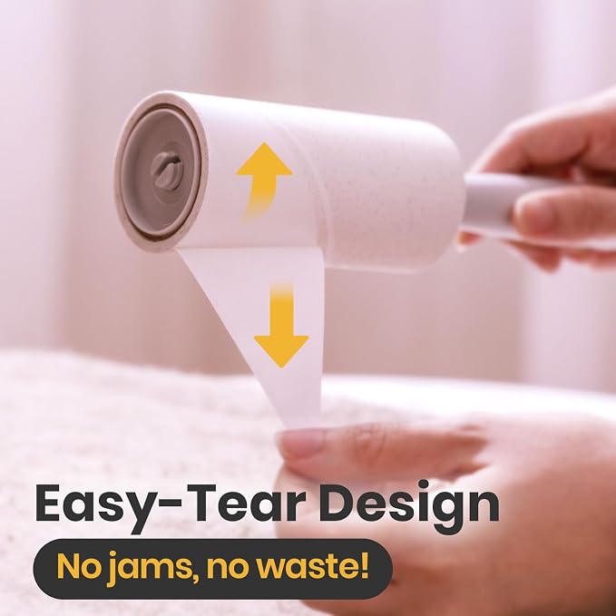DELOMO Lint Roller for Pet Hair Extra Sticky, Mega Value Set of 1000 Sheets | 5 Handles + 10 Rollers, Clean Faster for Clothes, Couch, Bedding, Furniture & Car, Easy Peel Design for Multi-Pet Homes