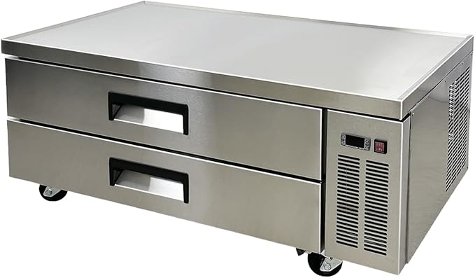 Commercial Chef Base Refrigerator, ETL Fridge Cooler, 60" W 2 Drawer