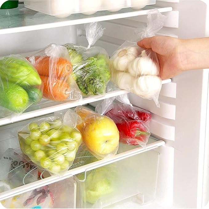 Immuson 12" x 20" Plastic Produce Bag on a Roll Food Storage Bags Clear Plastic Produce Bag for Fruits, Vegetable,Bread, Kitchen Bags (4200 Bags-12 Roll)