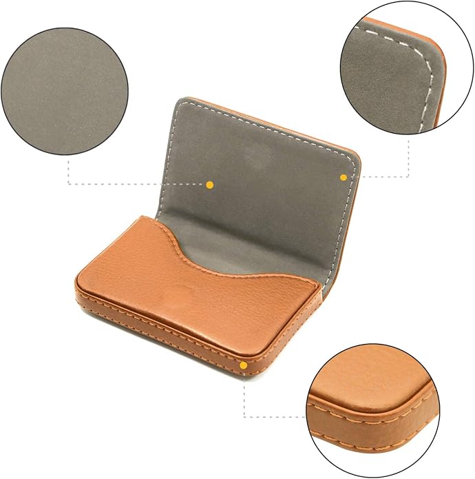 Padike Business Name Card Holder Luxury PU Leather,Business Name Card Holder Wallet Credit card ID Case/Holder For Men & Women - Keep Your Business Cards Clean