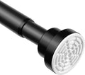 Tension Curtain Rod 30 To 63 Inch Black Tension Rods Adjustable Spring Loaded Curtain Rods 7/8" Curtains Rods No Drilling Tension Rods For Windows Bedroom Closet Doorway Door