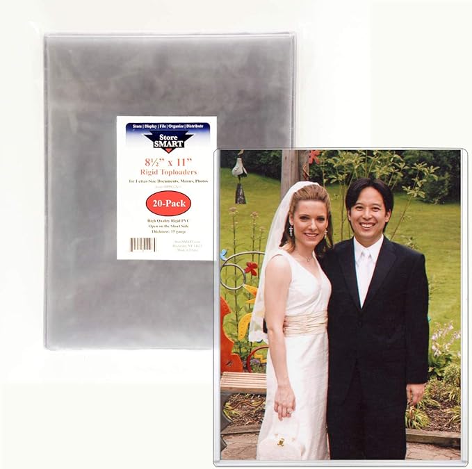 StoreSMART - Rigid Print Protectors 20-Pack - 8 1/2" x 11" - Top Loaders - HPP812X11-20
