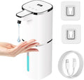 OHIFAST Automatic Liquid Soap Dispenser Touchless, USB Rechargeable Smart Hand Soap Dispenser, 9-Level Adjustable, Physical Button Operation, 13.5oz/400mL Wall Mounted for Bathroom Kitchen Dish Soap