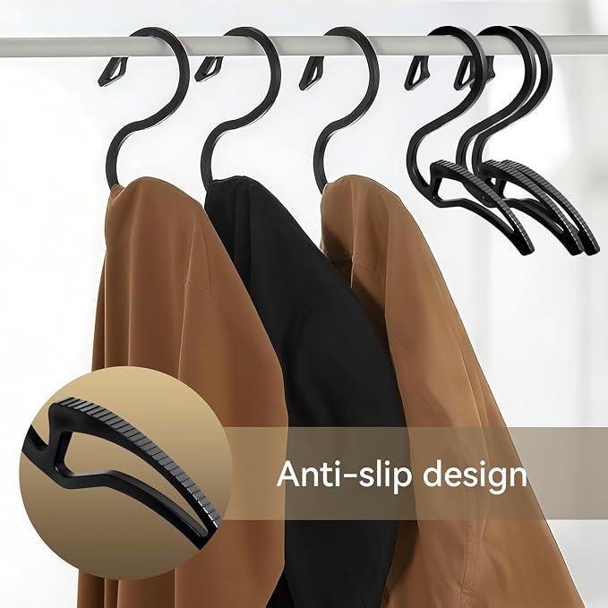 Hoodie Hanger, 12 Pack Anti-Slip Clothes Hangers, Space Saving Hoodie Hook, Scarf Hanger, Hoodie Organizer for Closet, Hanging Sweatshirt, Jeans, Jacket, Tank Top