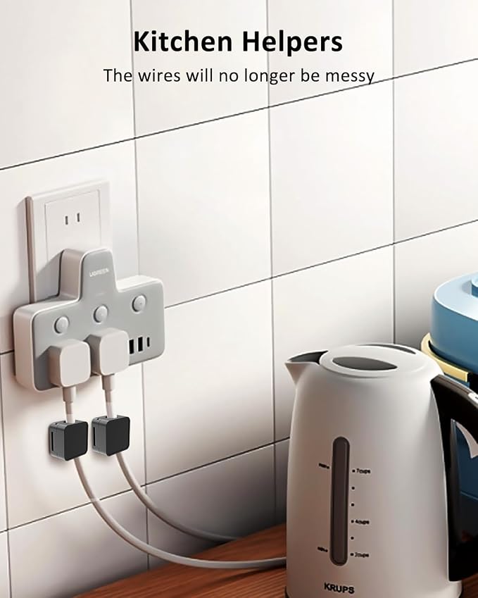 8-Pack Cable Organizers, Magnetic Cable Clips, Cable Holders White | Desktop Cable Organizer, Magnetic Cable Holder – Suitable for Home, Office, Car and Multiple Scenarios
