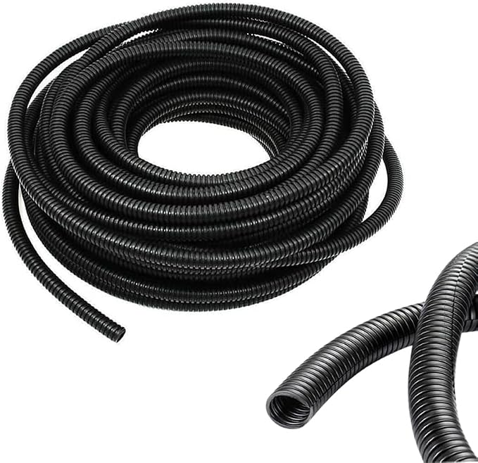 1/2 Inch Wire Loom Split Tubing - 10 ft Cord Protector Electric Wires Covers, Automotive Wire Flexible Conduit, Plastic Wire Cover