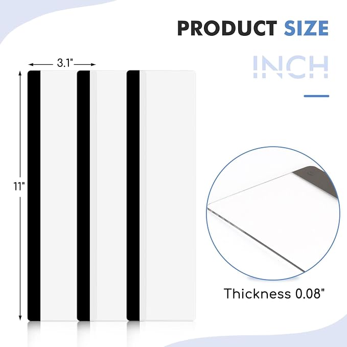 DOLLAR BOSS 3 Pcs 11" x 3.1" Transparent Acrylic Monitor Memo Board | Computer Screen Side Note Holder, Office Desk Accessories, Clear Message Board, For Sticky Notes Memos, Fits PC & Laptop