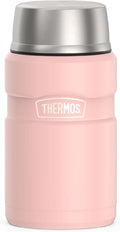 THERMOS Stainless King Vacuum-Insulated Food Jar, 24 Ounce, Matte Pink