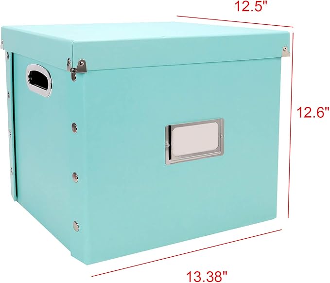 Snap-N-Store Vinyl Record Storage Box - 12" - 1 Pack- Crate Holds up to 75 Vinyl Albums - Mint