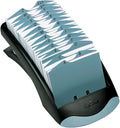 Durable Telindex Desk Address Card Holder - Includes 500 Pockets for Business Cards - Includes A-Z Index - Made from Black Plastic (Pack of 8)
