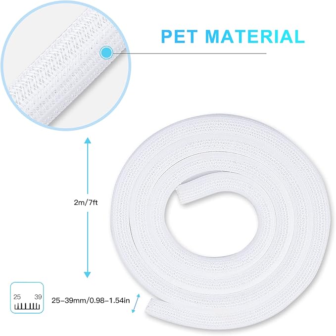 AGPTEK Cable Sleeve, 6.6ft - 1.5 inch Cable Management Desk Cord Cover Organizer Wire Hider for Home Office Computer TV Wire Loom Tubing Pet Proof Cord Protector from Cat Dog Chewing, White