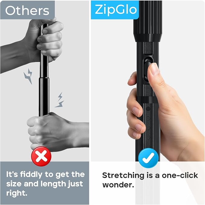 Black Tension Curtain Rod 41-126 In(4-10Ft), Long Curtain Rod No Drilling for Window or Bathroom,Outdoor Tension Rods for Patio, Heavy Duty Shower Rod,Rod Diameter 1.26In-One-bond stretching