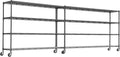 60" W x 18" D x 63.78" H Storage Shelves Wire Shelving with Wheels, Heavy Duty Metal Garage Shelving, Adjustable Wire Rack with Liners, Fits 27-Gallon Totes, for Commercial & Warehouse, 2 PCS