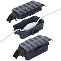 Flemoon [2 Pack] IP55 Small Outdoor Electrical Box Waterproof (Inner 5.9 x 3.2 x 1.8inch), Extension Cord Cover with Detachable Awning Covers for Plug, Outlet, Holiday Lights, Gray