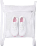 Shoe Dryer Bag, Mingting Large Wash Dry Net Bag 15.7x15.7 Inch for Sneaker Shoes Laundry Dryer Bags with Zipper and Strap for Most Dryers Door,White(1 Pack)
