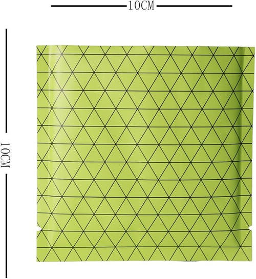 100 PCS 4 Mil Thick Open Top Heat Seal Bags, PET+AL+PE Mylar Bags with Easy Tear Notch, Resealable Heat Sealable Pouch for Food Storage, Packaging, Not Vacuum Bags (Green, 10 * 10CM/3.9"*3.9")