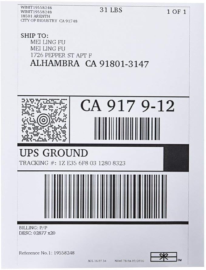 MFLABEL Full Sheet Sticker Labels, Address Labels, White Matte Label Paper, 8-1/2" x 11" Shipping Labels for Laser & Inkjet Printer (500 Labels, 500Sheets)