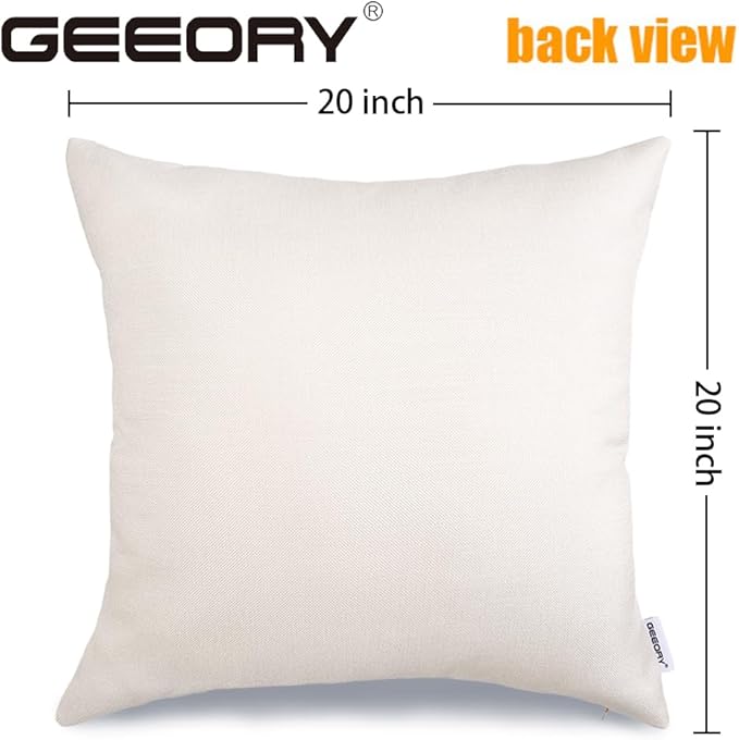 GEEORY Fall Throw Pillow Covers 20x20 Inch Set of 4, Pumpkins Floral Mason Jars Happy Fall Y'all Thankful & Blessed Orange Autumn Seasonal Decorative Farmhouse Decoration for Home G552-20
