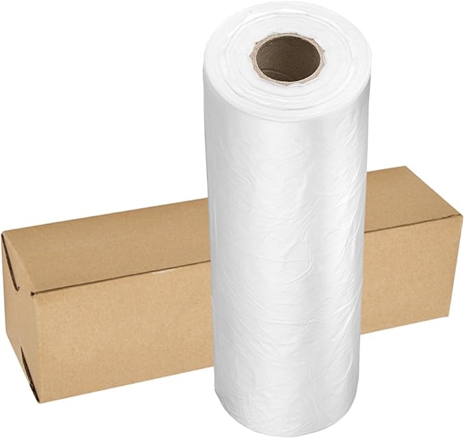 12" X 16" Plastic Produce Bag on a Roll, Bread and Grocery Clear Bag, 350 Bags/Roll, Total 20 Rolls