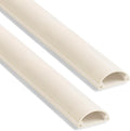 ZhiYo 42.5in Cord Covers for 1-2 Wires on Wall, 1" W x 0.4" H, Beige | Curved Design, Low-Profile Cord Hider, Self-Adhesive Cable Management Raceway for Wall-Mounted TV Wires, 3 Pack (14.2" Each)