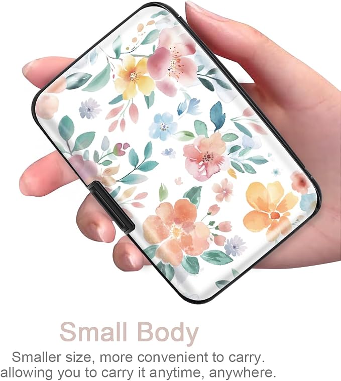 Coco Rossi Credit Card Holder RFID Aluminum Small Mini Wallet Women | Metal Wallet, Business Cards Holder, ID Case, Slim Sleeves, Womens Girls Gift, Carry Wallets for Travel, Watercoler Floral