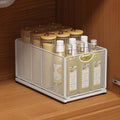 GC Sliding Cabinet Basket Organizer Drawer Self Adhesive Slide out Pantry Shelves Heavy Duty Carbon Steel Slide Cabinet Storage Basket with Handle for Bathroom Kitchen