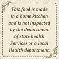 500Pcs Cottage Food Law Labels Waterproof Made in a Home Decal Stickers -2in Square Food Stickers Thermal Printed Labels Commercial Label Stickers for Home, Meal Prepping, Pantry (Square Beige)