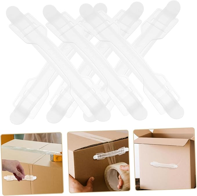 Veemoon 30pcs Plastic Carrying Straps for Moving Boxes Heavy Items and Storage Box Handles for Easy Carrying and Versatile Use Various Occasions
