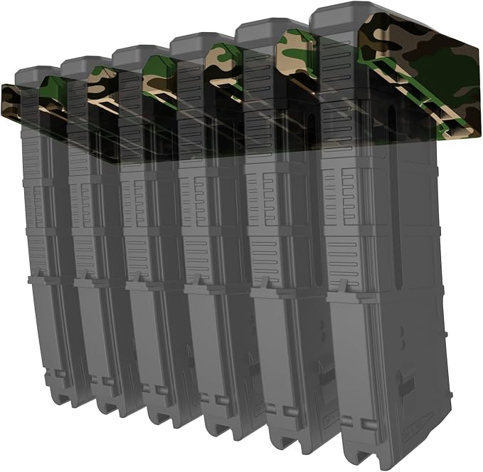 Solid ABS 6X Standard PMAG Wall Mount, Mag Holder, Home Magazine Storage Rack
