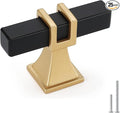 25 Pack Black and Gold Cabinet Knobs Black Dresser Drawer Konbs T Bar Pulls Kitchen Cabinet Hardware