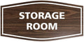 Signs ByLITA Fancy Storage Room Sign (Walnut) - Small 5 Pack