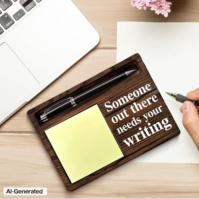 Writer Gifts for Women Men Friends, Cool Gifts for Writers Author Novelist Writing Lover, Someone Out There Needs Your Writing Sticky Note Holder