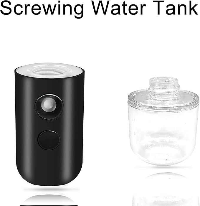 Face Mister,Portable Nano Mister for Eyelash Extensions Daily Care Black | Handheld Humidifier Facial Mister USB Rechargeable Nano Facial Mister with 1OZ Large Capacity Screwing Visual Water Tank