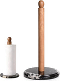 Paper Towel Holder, Marble Base Paper Towel Holder countertop, Kitchen Towel Holder, Bathroom Paper Towel Holder (Black)