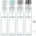 4 Pack Refillable Spray Bottle, Reversible Small Empty Spray Bottle with Fine Mist, Leak Proof - for Cleaning Solutions, Mosquito prevention, Face & Hair Mist - 4pk 1 OZ / 30 ML