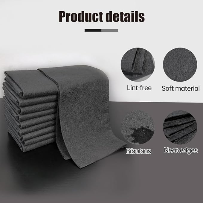 Wegodal Thickened Magic Cleaning Cloth, Upgrade Reuseable Streak Free Microfiber Cloth Microfiber Cleaning Cloth, Multipurpose Miracle Rags for Kitchen, Window, Glass, Cars (Gray-15Pcs, 12x16 in)